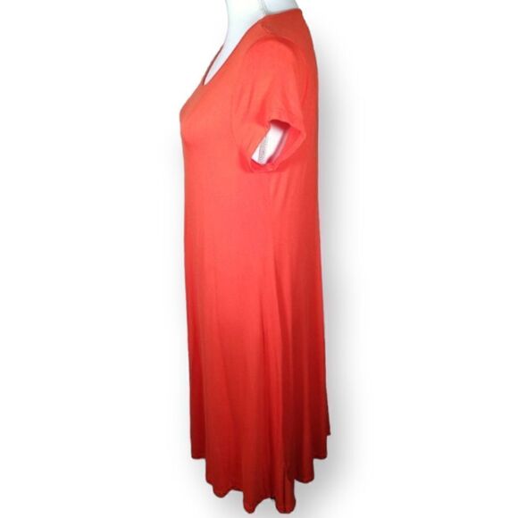 OLD NAVY ORANGE/RED MATERNITY T-SHIRT DRESS SZ.M EUC - Picture 4 of 7